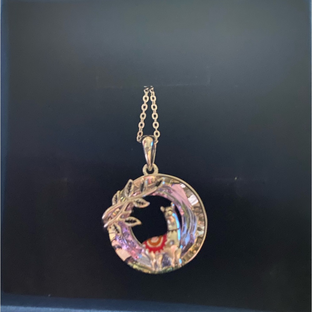 Sterling silver Swarovski, crystal llama 18” necklace